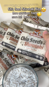 Mr.Squirrel Chia Seeds Shirataki Mixed Dry Rice 1KG Low Carb Konjac Keto No Cooking Healthy Rice