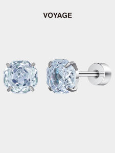 ZHENGZHAO | Icy Blue Rose Titanium Steel Ear Piercings Comfortable for Long Wear