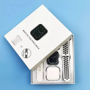 Original Product T55 pro max Smart Watch with Pro 4 Earbuds set Hot-sale New Design With 3 colors Options