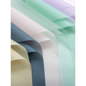 [10pcs] Flower Wrapping Paper Golden Frame Square Foggy Florist Bouquet Gift Translucent Tissue Pembalut Bunga Kertas