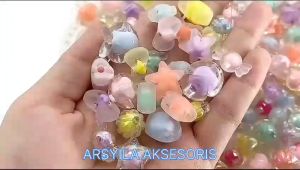 50 Pcs Manik Manik Bulat Doff Manik Akrilik Spacer Warna Warni Doff