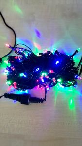 RAYA LED 10M Waterproof 100LED Strip Light Fairy String Light Black Cable Waterproof Light Outdoor Light