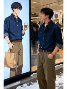 CHENMU | Edgy Korean-style Long Sleeve Shirt