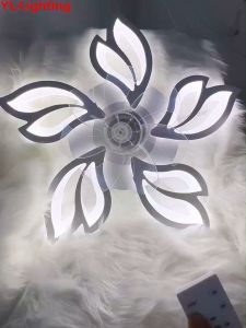 Nordic bedroom fan light LED living room modern decorative chandelier Home dining room fan lamp
