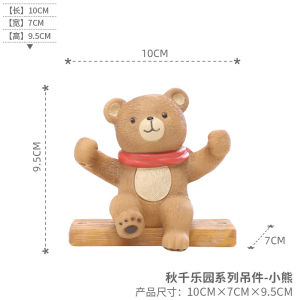 Creative Cute Panda Swing Ornament Outdoor Courtyard Garden Tree Balcony Landscape Decoration Hanging Piece French Country Style Resin Craft