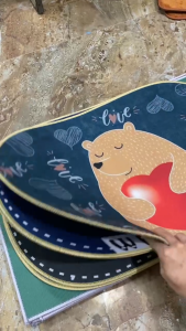 Thảm lau chân chống trượt thảm chùi chân thấm nước hình thú họa tiết 3d hàng dày dặn.