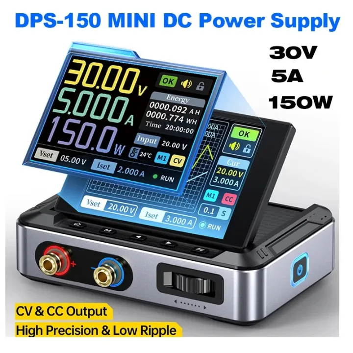 FNIRSI | FNIRSI DPS-150 30V 5A DC Power Supply Adjustable Digit Display Mini Laboratory Power Supplies Voltage Regulator Preset Current
