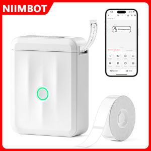 Niimbot D110 ไร้สายเครื่องพิมพ์ฉลากความร้อนกาวสติกเกอร์เครื่องพิมพ์ 12-15 มม.สีขาวกระดาษสําหรับ Barcode แท็กรหัสติดฉลากเครื่อง