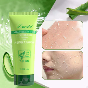 Aloe Vera Exfoliating Gel 100g - Natural Fruit Acid & Aloe Vera Cleanser Gentle Facial & Body Scrub for Daily Use