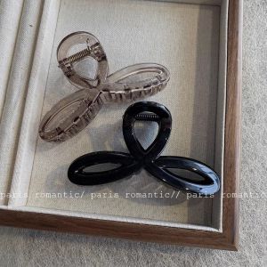 Simple Design Versatile Medium Size Hair Clip Transparent Female Half Updo Hair Accessories Shark Clamp  out Korean Style