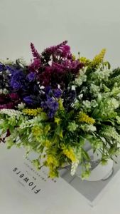 Aksesoris lavender melati Cabang 5 artificial rumput pakis plastik atau daun paku untuk dekorasi rumah dan dekorasi pelaminan atau dekorasi wedding Import premium termurah aritifisial palsu plastik