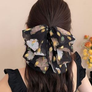 กิ๊บติดผมหางฉลามผูกโบว์ผีเสื้อ 2024 ทรงใหม่ไฮเอนด์ กิ๊บติดผมสำหรับผู้หญิง ทรงครึ่งหัว ประดับผมแบบมีสไตล์
