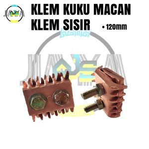 Klem Kuku Macan Klem Sisir Bc 120mm Isolator Kabel Penangkal Anti Petir Grounding Rod Clamp Rod Grounding