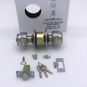 [SG Ready Stock]Stainless Steel Cylindrical Door Lock Anti Theft Door Lock for Bedroom Bathroom Hotel Dormitory Regular Doorlock Easy to Installation