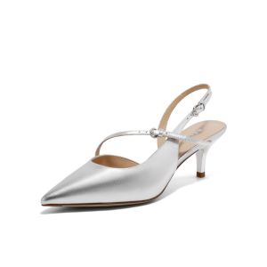 Belle | Silver High Heel Summer Sandals
