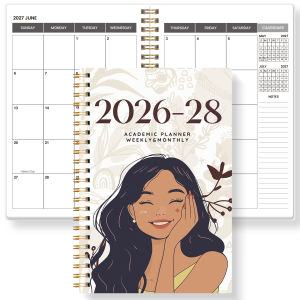 Sổ Kế Hoạch Tuần & Tháng A5 Dạng Lò Xo Năm 2026-2027 Lịch Tháng 1-12 Ghi Chú Đồ Dùng Văn Phòng Phẩm Học Sinh