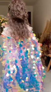 Set phụ kiện và áo choàng Nàng Tiên Cá hóa trang Halloween Áo choàng cho bé gái Váy Tiên cá