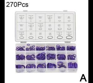 270Pcs 18 Sizes Universal Car Air Conditioning HNBR O Rings Car Auto Repair Tools Rubber Air Conditioning Refrigerant Ring Set