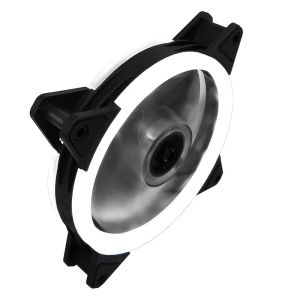 12cm Dual Ring LED Case Fan RGB Silent Computer Chassis Cooler High Airflow Desktop PC Host CPU Cooling Fan Quiet High‑Speed Lar