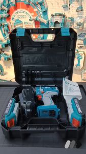 TOTAL Cordless Drill 20V incl. 2x Battery 1x Charger 1x Screwdriver Bit 45Nm Chuck Capacity: 0.8-10mm - TDLI20028