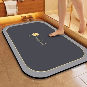 Quick Dry Silicon Dendroid Mat Bathroom Entrance Water Absorbent Non Slip Floor Rug Home Toilet Door Mat Eco Friendly