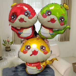 【Snuggery】2025 Zodiac Snake Baby Floating Balloon Chinese Traditional Snake Year Decorative Balloon New Year Home Decorations Spring Festival Party Accessories