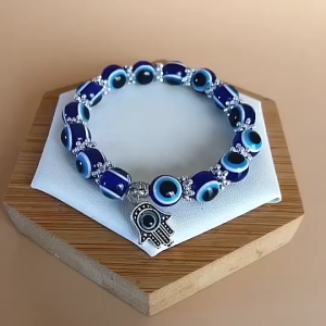 【COD] Evil Eye Blue Hand of Fatima Turkish Lucky Evil Eye Charm Bracelet for Protection and Blessing