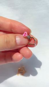 Anting Desi Baby Anak Tanggung Emas Asli 700 16k Jepit Bayi Klip Boneka Pink Love Kelinci Girl Cetek Clip