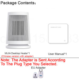 MIJIA Desktop Fan Heater45° OscillatingPTC Ceramic Indoor Electric HeatersCompact LightweightCN Version With Adapter