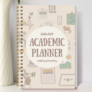 A5 2026-2027 Academic Planner Weekly Monthly Organizer Jan 2026 to Dec 2027 School Student Teacher Spiral Notebook Calendar