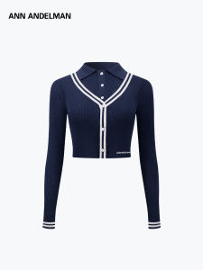 ANN ANDELMAN | False Two-Piece Pre-Spring College Style Slim Fit Knit Cardigan