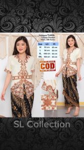 Atasan Kebaya Bordir Modern Mewah Lengan Pendek / Kebaya Wisuda Elegan / Kebaya Bordir Emas / Kebaya Acara Kondangan Terbaru / Kebaya Akad Kekinian / Kebaya Moderen Tiara