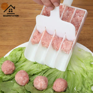 Creative Plastic Meatball Maker Set Fried Fish Beaf Meat Making Balls Mold Spoon Meat Tools Kitchen Cooking Accessories