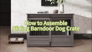 NEW AGE PET Sliding Barndoor Dog Crate ECOFLEX Cage | Lightweight | End Table | Dog Cage Dog House