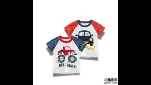 Magic Selection Kids T-shirt – Summer Cotton Short Sleeve Car Print Crewneck Top for Boys & Girls (1-10 Years)