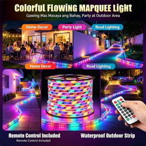 Christmas lights RGB Flowing led Strip fairy light Waterproof Wedding Church Outdoor Decor lights