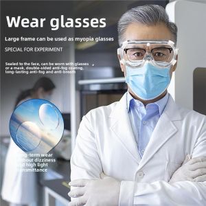 MONLEYTA | Chemical Laboratory Grade Protective Goggles Strong Sealing Acid And Alkali Resistant Splash Proof Wearable With Glasses For Adult Protection