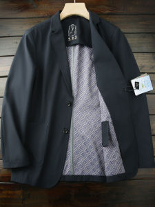 Italian Luxury Mens Casual Suit Jacket Breathable Moisture Wicking Elastic Commute Waterproof Autumn Outerwear Coat