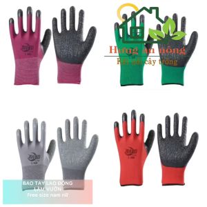 BTL3 - bao tay lao động chất liệu phủ cao su tự nhiên kim dệt chống nhăn chống trượt chống trầy xước chịu nhiệt