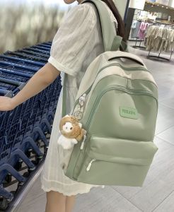 Large Capacity Backpack School Bag for Junior High School Students Lightweight Dual-Shoulder Bag Girls Teenage Trendy