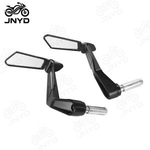 JNYD 1 Pair Universal 7/8" 22mm Motorcycle Mini Rearview Mirror for Motorbike Scooter Bikes Hand Guard Protector Modification
