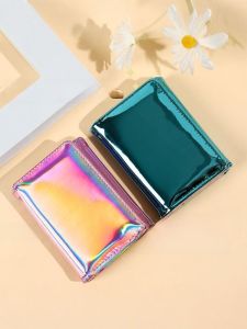 ใหม่กระเป๋าสตางค์สั้นเลเซอร์ ผู้หญิง MINI ยอดนิยมระดับไฮเอนด์ นักเรียน กระเป๋าใส่เหรียญกระเป๋าใส่เหรียญสองในหนึ่งเดียวกระเป๋าคลัทช์สามพับ