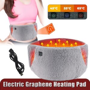 Làm nóng bằng điện thắt lưng eo Graphene Đệm sưởi ấm tử cung nóng lên vành đai 3 cấp độ lạnh bằng chứng tử cung vành đai lạnh bằng chứng Tay Eo nóng lên Pad USB sạc bụng ấm hơn