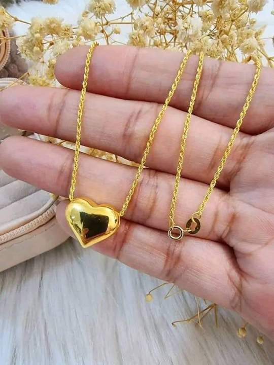 18k Saudi gold Rope Chain Ivana Pendant