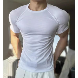 ZHUOCAN | Quick-Drying Seamless Jacquard Fitness T-Shirt Short Sleeve