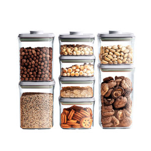 Ankou | Food Grade Sealed Storage Jar Press Type Plastic Kitchen Storage Container Grain Nuts Sealing Box ness Retention Canister