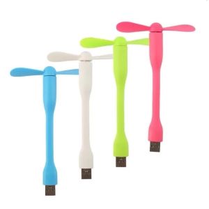 Quạt USB Mini Di Động Linh Hoạt Có Đèn LED Thiết Bị Tiện Ích Mùa Hè Sáng Tạo Dành Cho Máy Tính Xách Tay Sạc Dự Phòng