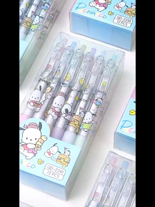Pen Dakwat 帕恰狗按动中性笔 Pochacco Gel Ink Pen 1PC 0.5mm 金属按动笔卡通可爱学生文具办公签字笔 Cute Student Stationery Gifts