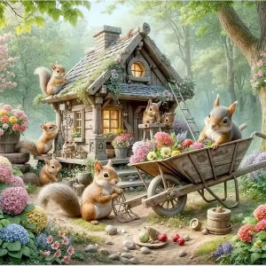Oil Painting By Numbers Cute Squirrel Number Drawing Canvas DIY Pictures By Numbers Home Decor
