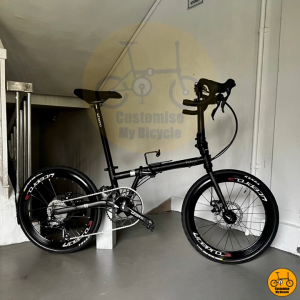 Fnhon Gust 22” • 10 Gears Sensah Litepro Kenda Tyres • Folding Bicycle Foldie Folding Fold Bike • Matte Black • Crius Master Velocity Blast Zephyr Tornado Trifold • Customise My Bicycle •
